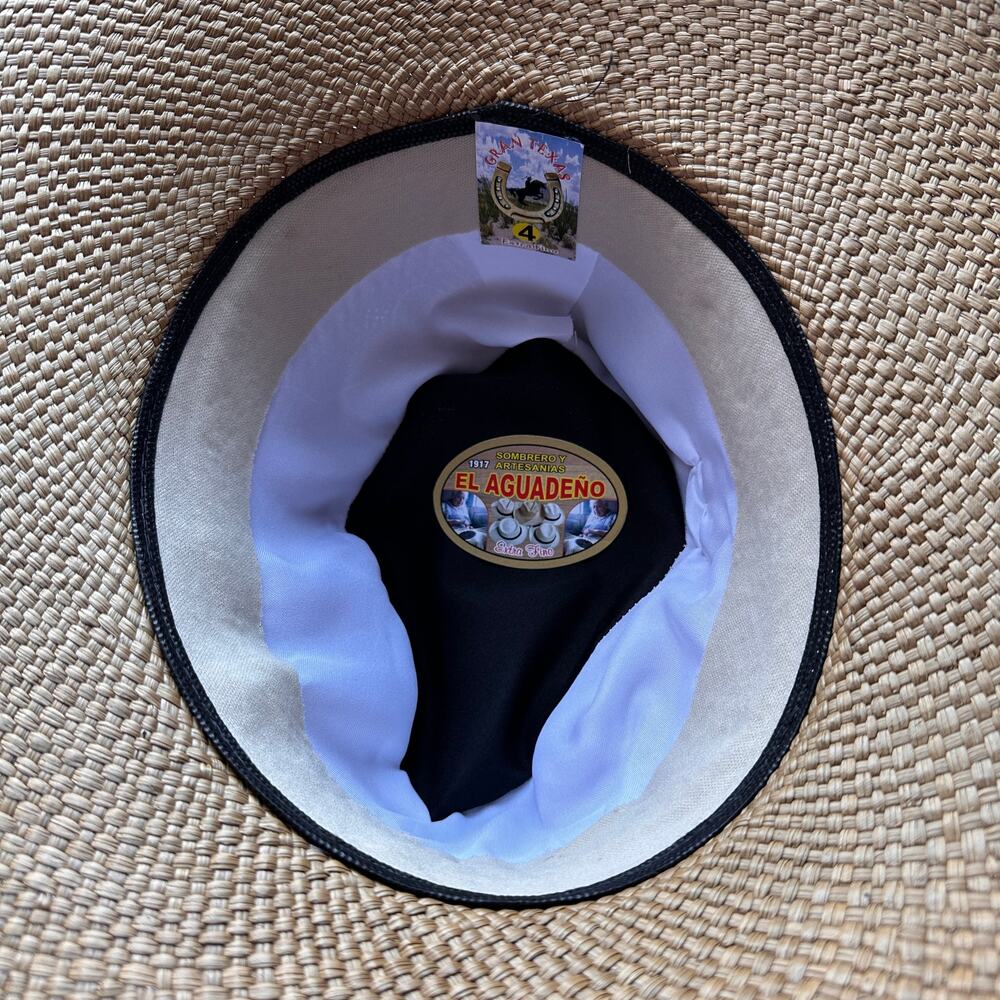 Handmade Jeweled Colombian Hat Evil Eye NEW SMALL Silver Neutral Beach Seashell - Picture 4 of 8